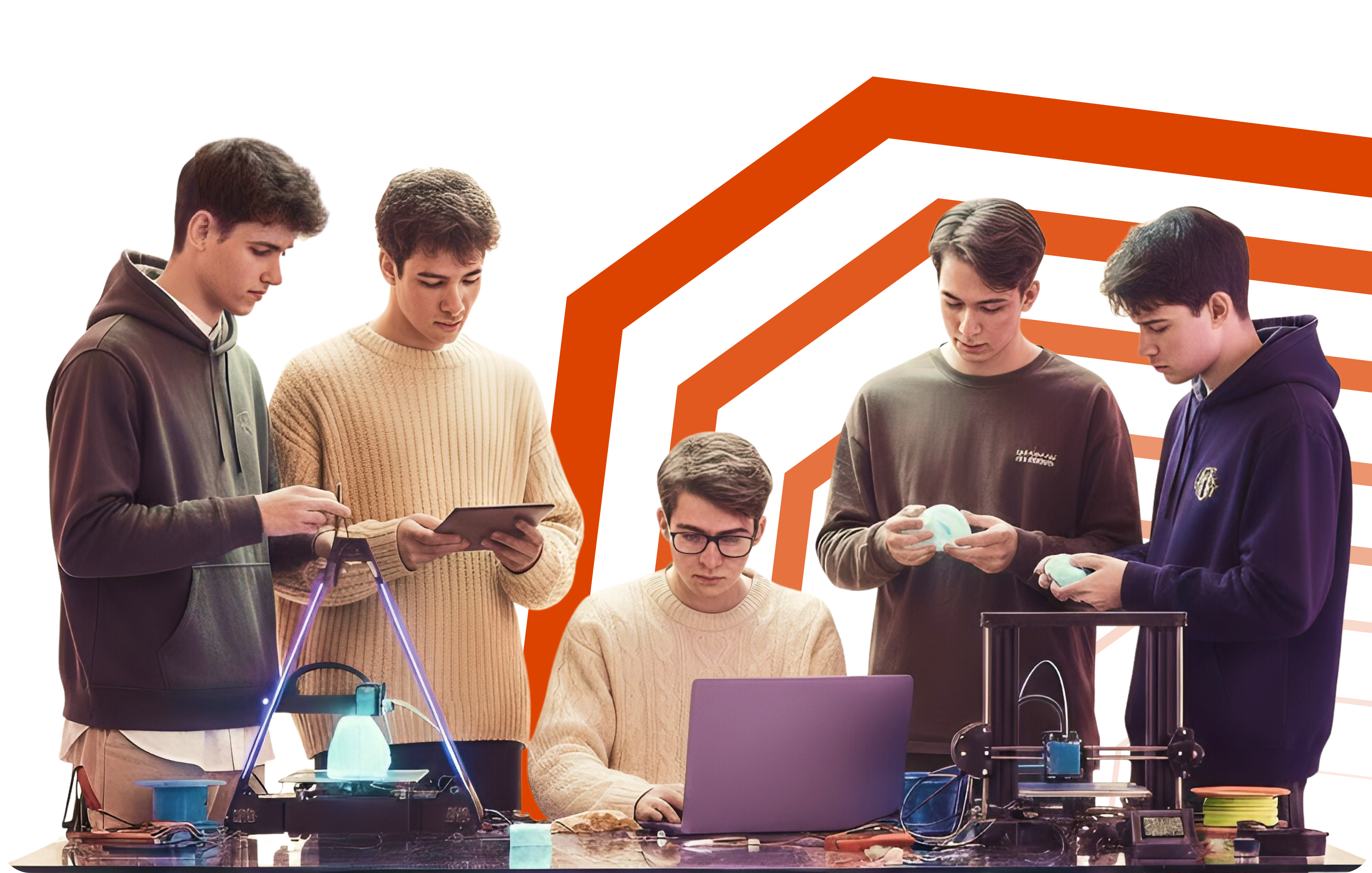 Týmy pracující na hardware hackathonu